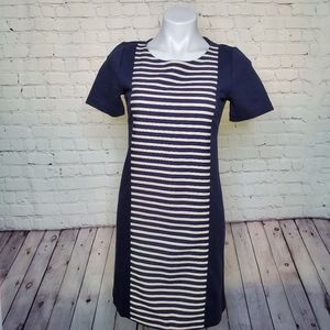 J.Crew Navy Blue & Off White Stripe Nautical Dress Size 0